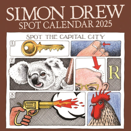 Simon Drew Easel Desk Calendar 2025