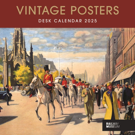 Vintage Posters National Railway Museum Easel Desk Calendar 2025