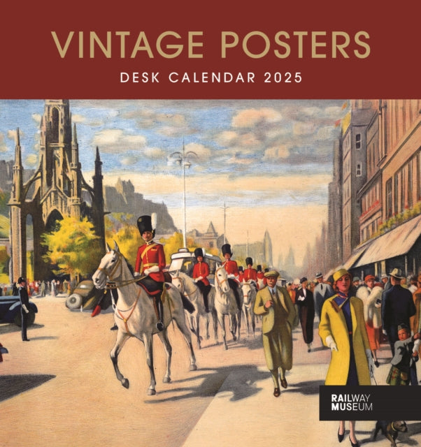 Vintage Posters National Railway Museum Easel Desk Calendar 2025