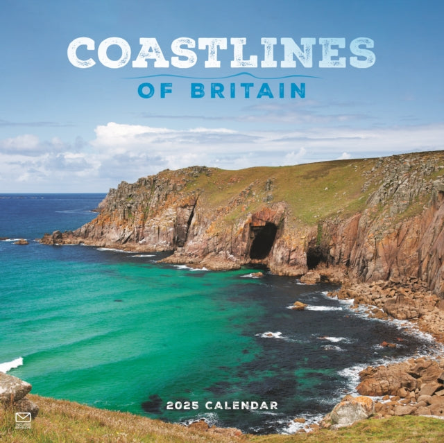 Coastlines of Britain Square Wall Calendar 2025