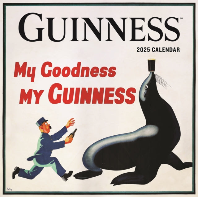 Guinness Poster Art Square Wall  Calendar 2025