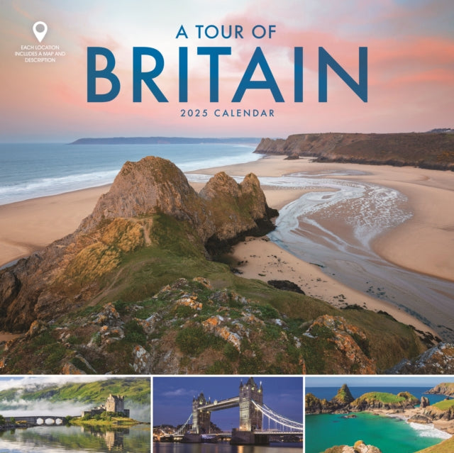 A Tour of Britain Wiro Wall Calendar 2025