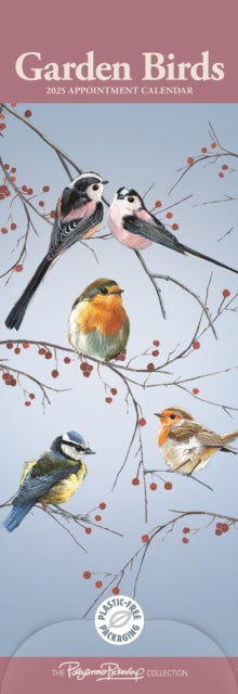 Garden Birds by Pollyanna Pickering Slim Calendar 2025