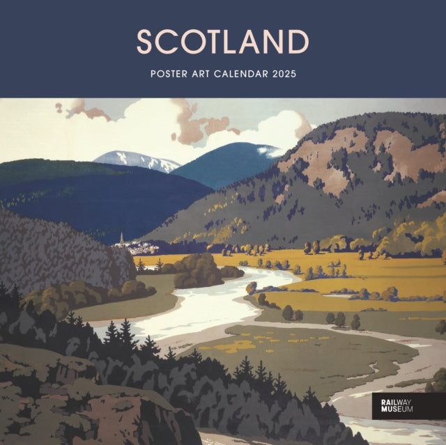 Scotland Poster Art National Railway Museum Wiro Wall Calendar 2025