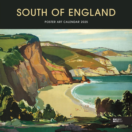 South of England Poster Art National Railway Museum Wiro Wall Calendar 2025