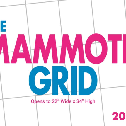 Mammoth Grid Sunday Start Square Wall Calendar 2025