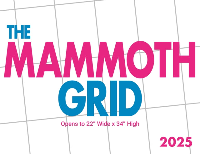 Mammoth Grid Sunday Start Square Wall Calendar 2025