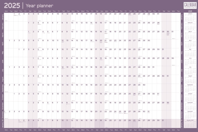 Essential Roll Planner Calendar 2025