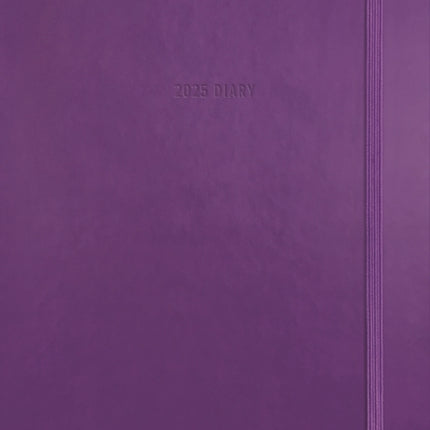 Purple Soft Touch A5 Diary 2025