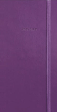 Purple Soft Touch Deluxe Slim Diary 2025