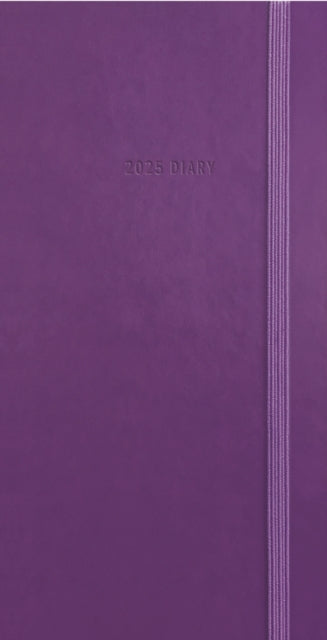 Purple Soft Touch Deluxe Slim Diary 2025