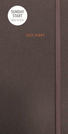 Sunday Start Charcoal Deluxe Slim Diary 2025