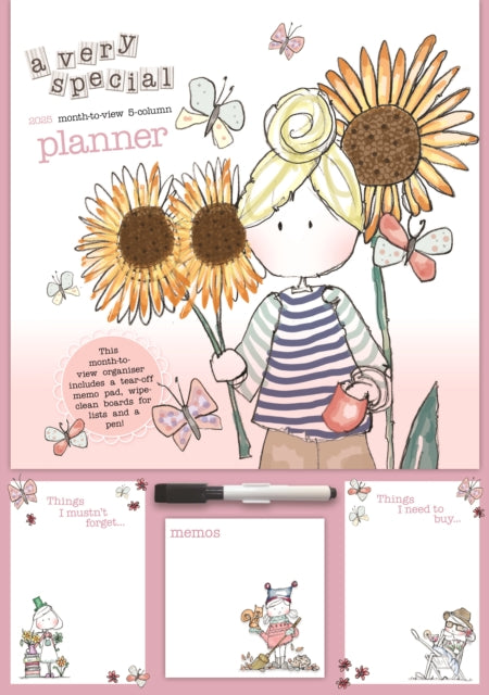 Tracey Russell Deluxe Planner A3 Calendar 2025