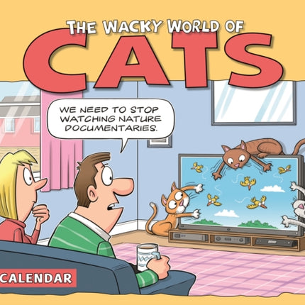 Cats Wacky World A4 Calendar 2025