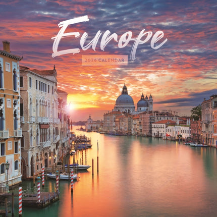 Europe Square Wall Calendar 2026