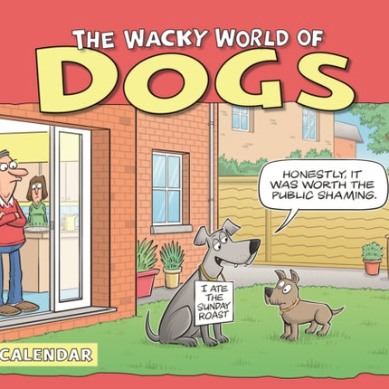 Dogs Wacky World A4 Calendar 2026