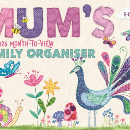 Mums Fabric Buttons Planner A4 Calendar