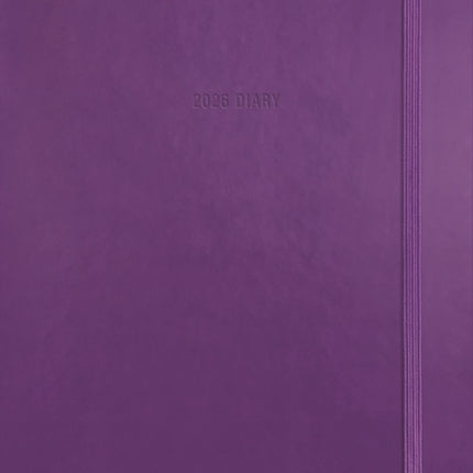Purple Soft Touch A5 Diary 2026