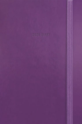 Purple Soft Touch Pocket Diary 2026