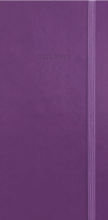 Purple Soft Touch Deluxe Slim Diary 2026