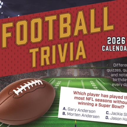 Football Trivia Box Calendar 2026