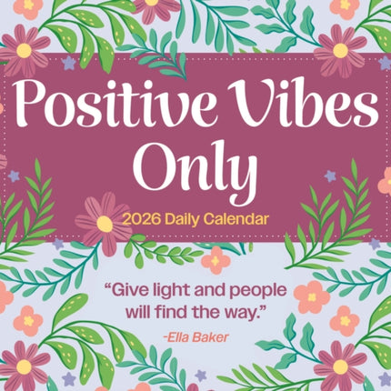 Positivity Vibes Only Box Calendar 2026