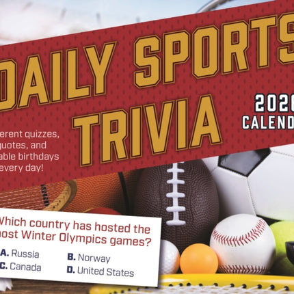 Daily Sports Trivia Box Calendar 2026