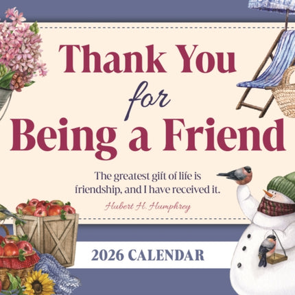 Thank You For Being A Friend Box Calenda
