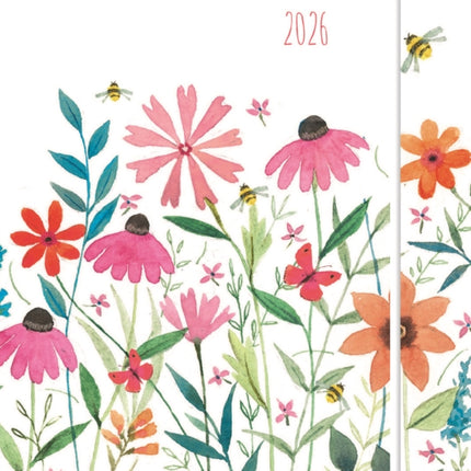 Pretty Flowers Square Pocket Diary 2026