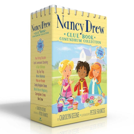 Nancy Drew Clue Book Conundrum Collection (Boxed Set): Pool Party Puzzler; Last Lemonade Standing; A Star Witness; Big Top Flop; Movie Madness; Pets on Parade; Candy Kingdom Chaos; World Record Mystery; Springtime Crime; Boo Crew