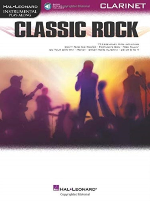 Classic Rock Instrumental PlayAlong for Clarinet Hal Leonard Instrumental Playalong