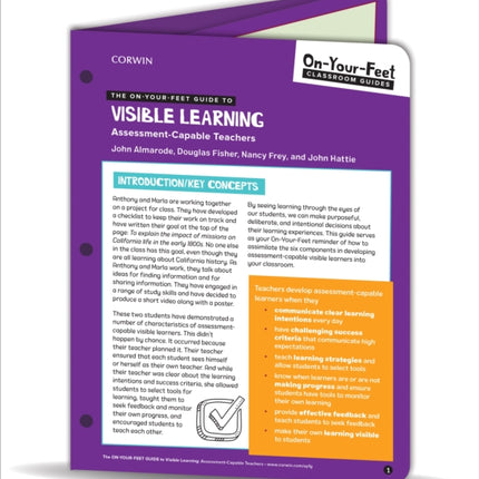 The On-Your-Feet Guide to Visible Learning: Assessment-Capable Teachers