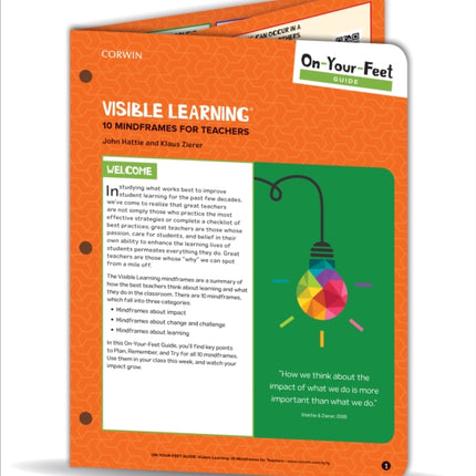 On-Your-Feet Guide: Visible Learning: 10 Mindframes for Teachers