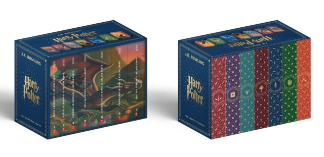 Harry Potter Paperback Box Set Books 17 Stenciled Edges