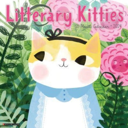 Litterary Kitties 2024 12 X 12 Wall Calendar