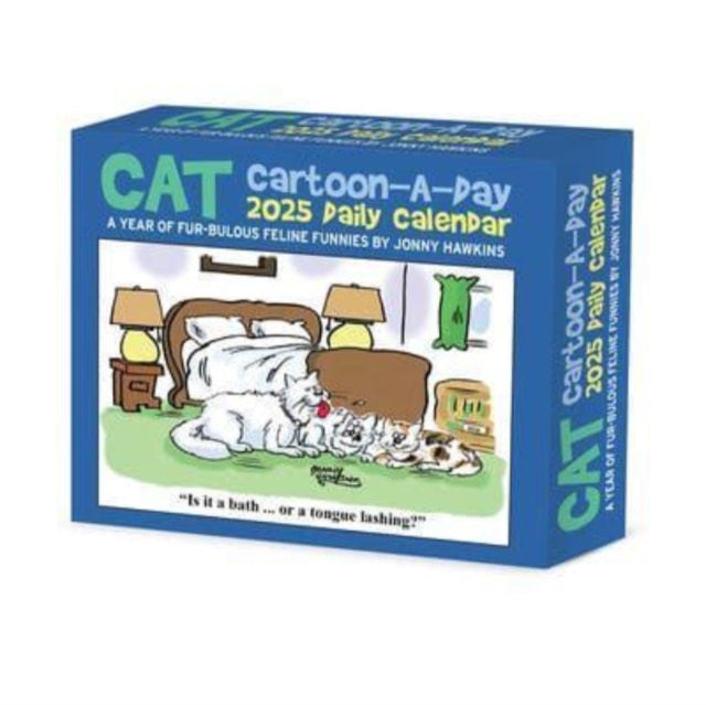 Cat CartoonADay by Jonny Hawkins 2025 6.2 X 5.4 Box Calendar