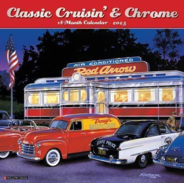 Classic Cruisin  Chrome 2025 12 X 12 Wall Calendar