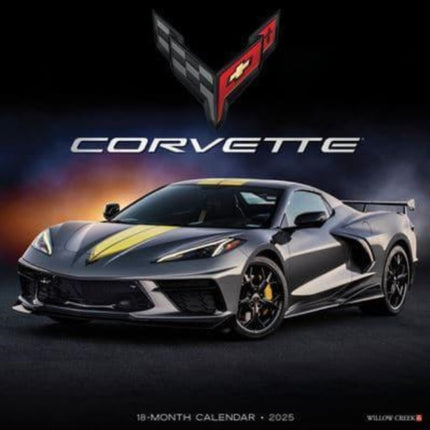 Corvette 2025 12 X 12 Wall Calendar Foil Stamped Cover