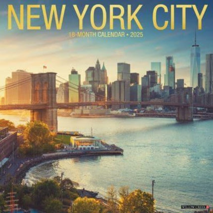 New York City 2025 12 X 12 Wall Calendar