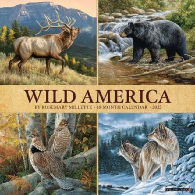 Wild America 2025 12 X 12 Wall Calendar