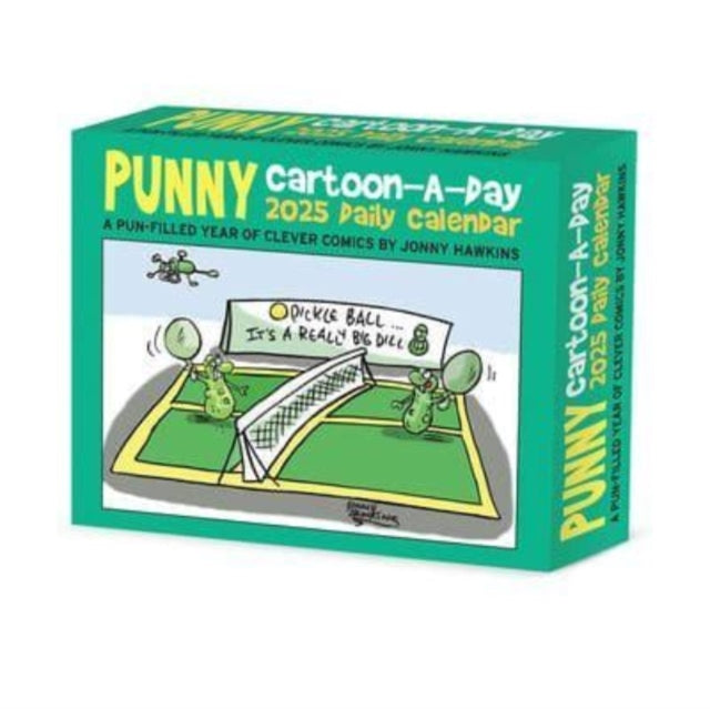 Punny CartoonADay by Jonny Hawkins 2025 6.2 X 5.4 Box Calendar