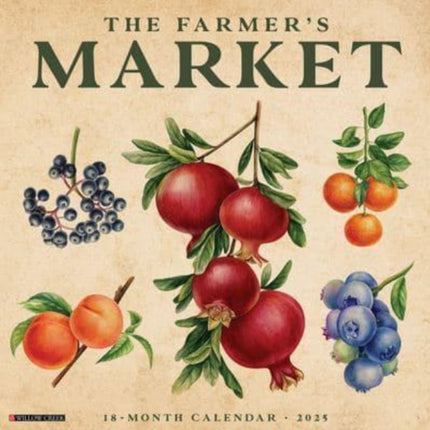 Farmers Market 2025 12 X 12 Wall Calendar