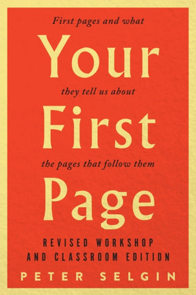 Your First Page: First Pages and What They Tell
