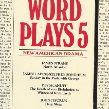 Wordplays Five: New American Drama