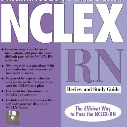 Chicago Review Press Pharmacology Made Easy for NCLEX-RN Review and Study Guide