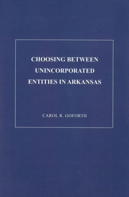 Choosing Between Unicorporated Entities in