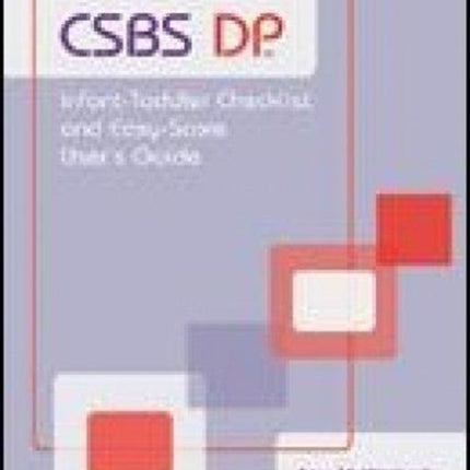 CSBS DP Complete Kit  Communication and Symbolic Behavior Scales Developmental Profile CSBS DP