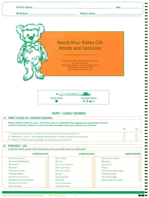 MacArthur Communicative Development Inventories