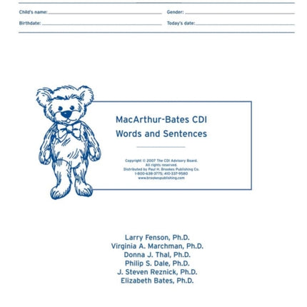MacArthur Communicative Development Inventories