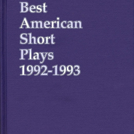 The Best American Short Plays 19921993